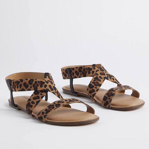 torrid Shoes - Torrid  Elastic Band Sandal - Stretch Leopard (WW)